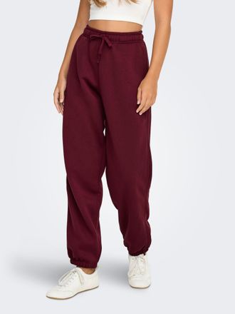 Only Sweathose ONLY ONLBEST CUFF PANT SWT NOOS, Damen, Gr. L (40), N-Gr, lila (tawny port), Sweatware, Obermaterial: 65% Polyester, 35% Baumwolle, unifarbe