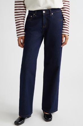 Sandy Liang Taro Bootcut Jeans in Indigo at Nordstrom, Size 27
