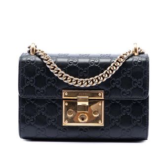 Gucci Pre-owned Gucci Small Guccissima Padlock Crossbody Ladies NI7Y8E4KQ1ZVO5B7