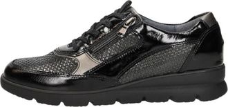 Waldl&auml;ufer Schoenen, Dames, Zwart, 38 1/2 EU, Leer, H-Bruni Veterschoenen Laag