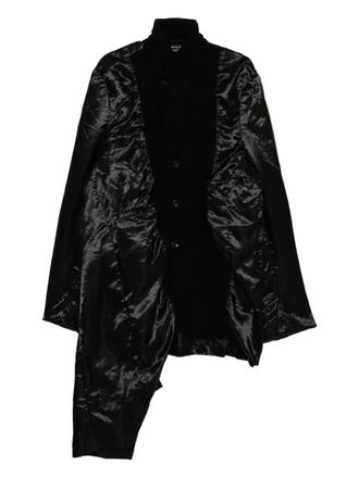 Comme Des Gar&ccedil;ons inside-out blazer - men - Nylon/Wool/Wool/Nylon/Polyester - L - Black
