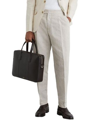 Reiss Finch Side Adjuster Prince Linen-Blend Trouser