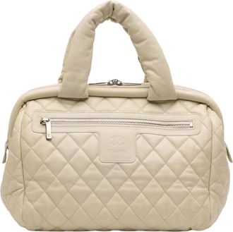 Chanel Borsa Pre-owned con manico superiore in pelle trapuntata - - Pre-owned - Donna - Beige - ONE SIZE