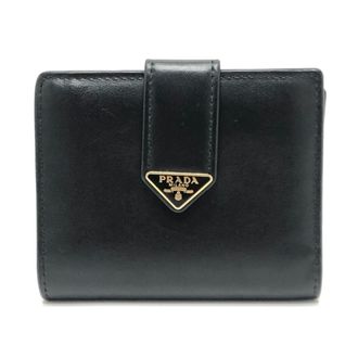 Prada Black Leather Wallet (Bi-Fold) (Pre-Owned)