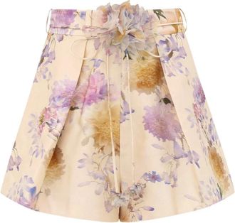 Zimmermann Short Shorts, female, Beige, Size: 2XS Luna Shorts