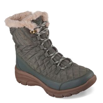Skechers Womens Easy Going-Game Hour Ankle Boot, Olive, 5.5 UK
