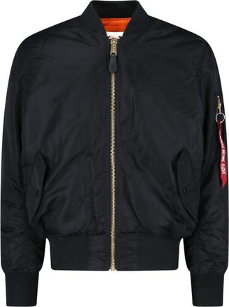 Alpha Industries Black Nylon Reversible MA-1 Bomber Jacket