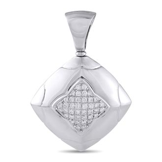 Bulgari Pyramid 18K White Gold 0.65ct Diamond Pendant BV10-060326