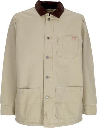 Dickies Canvas Werkjas Chore Coat Stone Washed - Heren - Zomerjassen - Beige - S - Katoen - Jassen