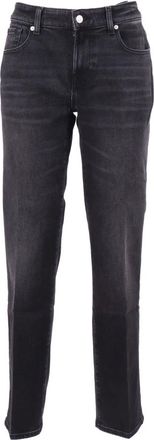 7 For All Mankind Calie Straight Jeans - Heren - Regular Fit Jeans - Zwart - W28 - Denim - Jeans