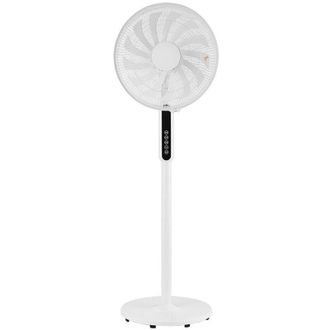 Fabrilamp Ventilador De Pie Torbellino Blanco 3velocidades 60w 13aspas Regx41x41 Display Oscilante,remoto,temporizador