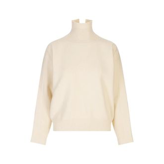 Jil Sander Turtlenecks, female, White, Size: XS High-Neck Sweater