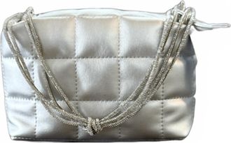 Cejon Quilted Box Bag In Silver