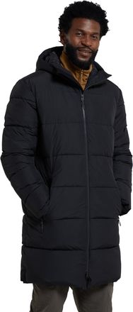 Mountain Warehouse Vortex Mens Longline Padded Jacket - Water-resistant & Thermal tested -30 °C Puffer Coat with Front Pockets - Best for Camping & Outdoors Jet Black 4X