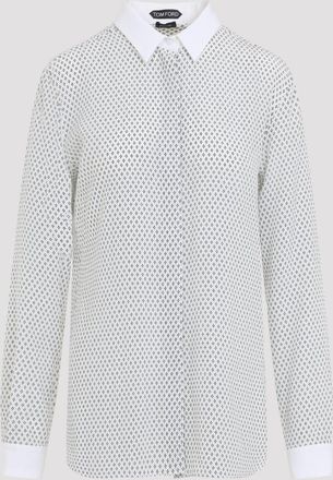 Tom Ford Multi Argyle Printed Silk Shirt