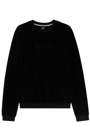 BOSS VELOUR SWEATSHIRT Size: XL, colour: BLACK