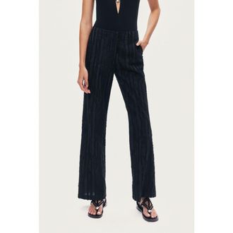 Nocturne Textured Relaxed-Fit Pants in Black at Nordstrom, Size X-Large Eu