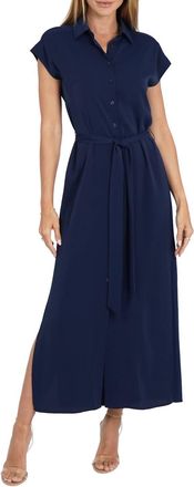 Love Token Maggie Shirt Dress In Navy