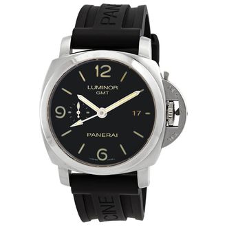 Officine Panerai Pre-owned Panerai Luminor 1950 3 Days GMT Automatic Black Dial Mens Watch PAM00320
