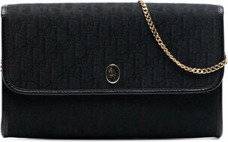 Dior Pre-owned Cross Body Bags, female, Black, Size: ONE SIZE Pre-owned Chain Detail Evening Bag