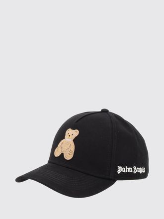 Palm Angels Cappello da baseball in cotone nero con patch Teddy Bear e logo