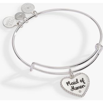 Alex and Ani Mother of the Bride Heart Bangle in Silver at Nordstrom