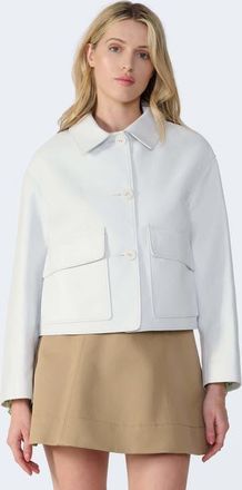 FURNIQ Ella Leather Jacket in White at Nordstrom, Size Xx-Large
