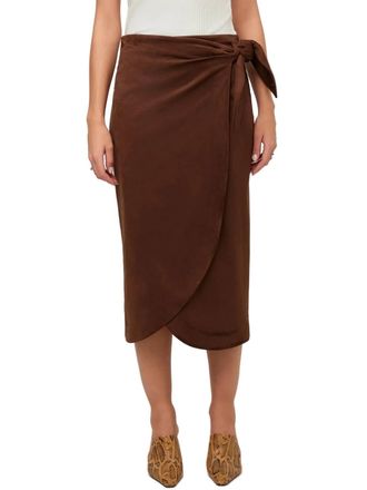 Fifteen Twenty Penelope Wrap Skirt In Wood