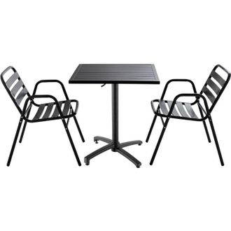Lot De 2 Fauteuils Jardin Aluminium Oviala | Design Moderne Et Résistant
