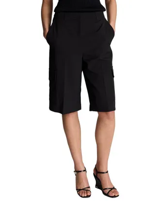 Kenneth Cole Fly Front High Rise Cargo Pocket Long Short