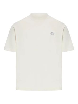 Stone Island Straight T-shirt met Compass-logoprint - Beige