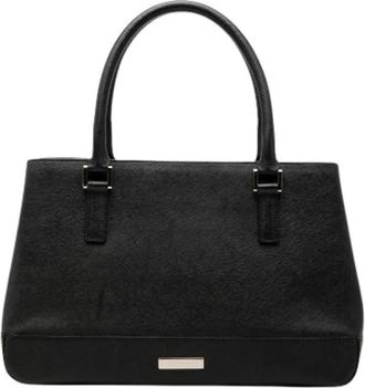 Burberry Pre-owned Vintage Tote Bag - Dames - Vintage Shopper - Zwart - ONE Size - Leer - Vintage