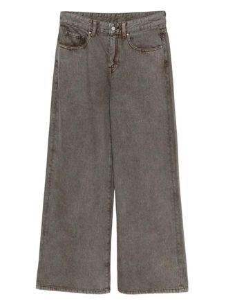 JNBY Jeans met wijde pijpen en opgerolde cuffs - Bruin