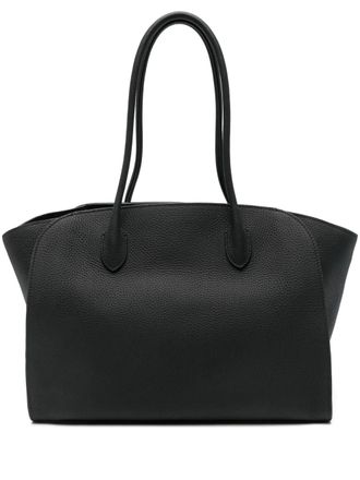 The Row Leren shopper - Zwart