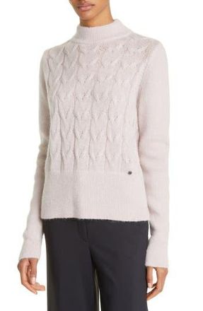 Ted Baker Veolaa Cable Knit Sweater in Pl-Pink at Nordstrom Rack, Size 0 (Fits Like 00 Us)
