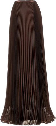 Valentino Pleated Crepe de Chine maxi skirt Woman 42