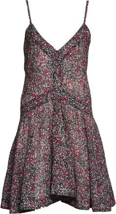 Isabel Marant Isabel Marant, Short Dresses, female, Multicolor, Size: 2XS Cotton Voile Dress