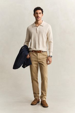 GANT Men Slim Fit Classic Chinos (34/36) DARK KHAKI