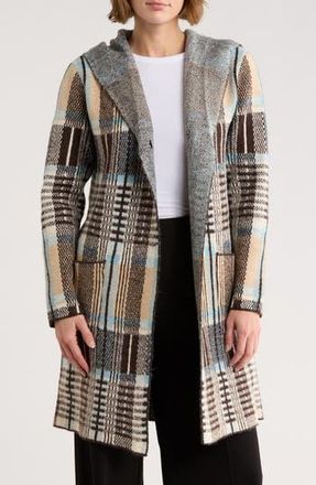 Love Token Plaid Cardigan in Brown at Nordstrom Rack, Size X-Small