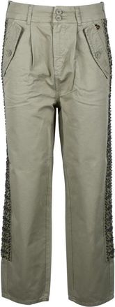 Twinset Donna, Pantaloni, Verde, L, new