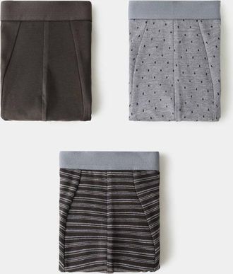 Mango Pack 3 boxer cotone combinati marrone - Uomo - XL - MANGO MAN