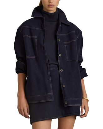 Reiss Elise Wool-Blend Woven Shirt