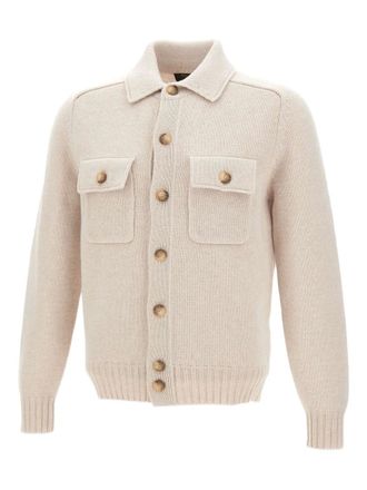 Gran Sasso buttoned-up patch-pocket jacket - men - Wool - 52 - Neutrals