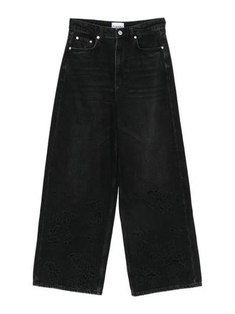 Ganni Broderie Anglaise Denim Lari Jeans