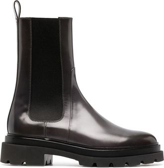 Santoni patent-finish chelsea boots - women - Rubber - 36 - Grey