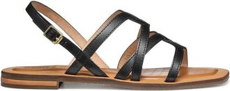 Geox Platte leren sandalen, vierkante neus Sozy