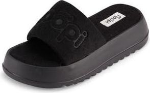 Floopi Terry Platform Slide Sandal in Black at Nordstrom Rack, Size 10