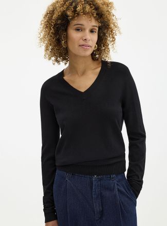 Contemporaine Womens Fine knit V-neck sweater