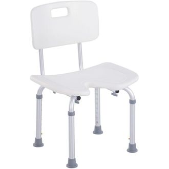 OEM Taburete/silla De Ducha Ergon&oacute;mico, Altura Regulable, Patas Antideslizantes, Carga M&aacute;xima 136 Kg, Aluminio Hdpe
