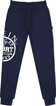 Philipp Plein Mens Plein Sport Equipment Circular Logo Navy Blue Sweatpants - Size: 35/34/32